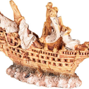 Happet L(-19%)Decor Pentru Acvariu, Nava Naufragiata, 6.5x2.5x4.5 cm, R102
