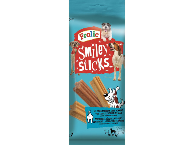 Frolic Recompense Pentru Caini, Frolic Smiley Sticks, 175g