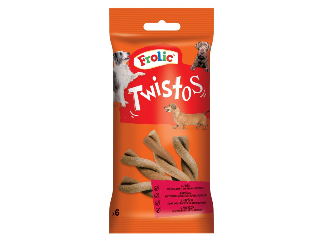 Frolic Recompense Pentru Caini, Frolic Twistos Cu Vita, 105 g