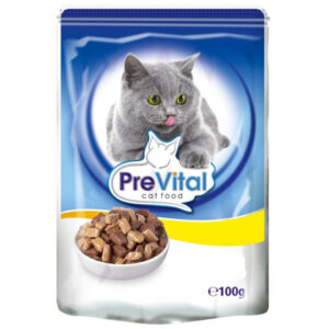 PreVital Hrana Umeda Pentru Pisici, Prevital, Cu Pui, 100 g