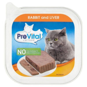 PreVital Hrana Umeda Pentru Pisici, Prevital, Pate Cu Iepure Si Ficat, 100 g