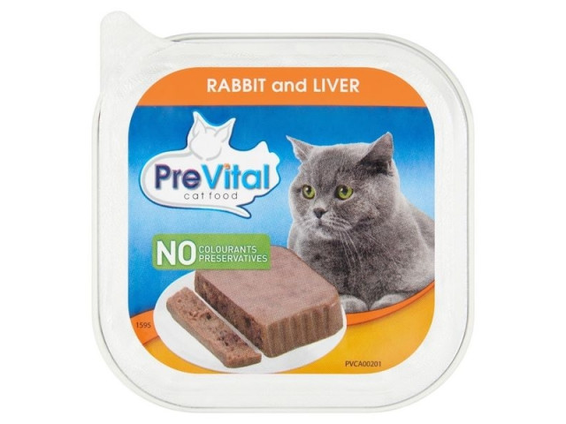 PreVital Hrana Umeda Pentru Pisici, Prevital, Pate Cu Iepure Si Ficat, 100 g