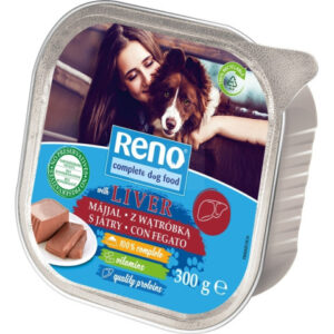 Reno Hrana Umeda Pentru Caini, Reno Adult, Pate Cu Ficat, 300 g