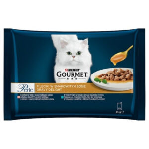 Purina Hrana Umeda Pentru Pisici, Gourmet Perle, Cu Pastrav/Ton, 4x85 g