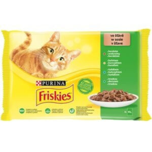 Friskies Hrana Umeda Pentru Pisici, Friskies, Cu Vita/Pui/Ton/Cod, 4x85 g
