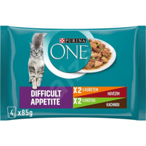 Purina One pentru Pisici, 4 x 85 g, cu Pui/Curcan