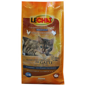 Monge Hrana Uscata Pentru Pisici, LeChat Adult, Cu Pui Si Curcan, 1.5 kg