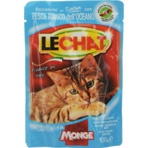 Monge Hrana Umeda Pentru Pisici, LeChat, Cu Peste, 100 g