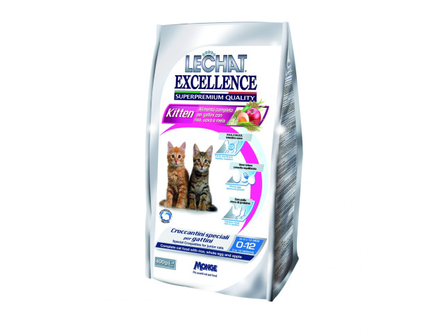 Monge Hrana Uscata Pentru Pisici, Lechat Excellence Kitten Junior, 400 g