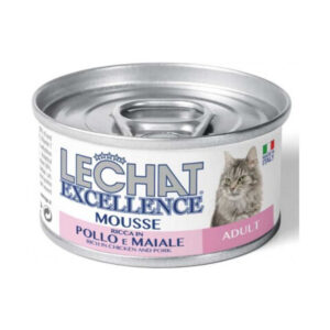 Monge Hrana Umeda Pentru Pisici, LeChat Excellence Adult, Mousse Cu Pui/Porc, 85 g