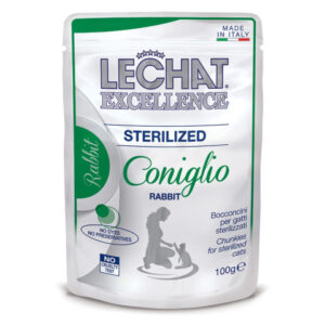 Monge Hrana Umeda Pentru Pisici, LeChat Excellence Steril, Cu Iepure, 100 g