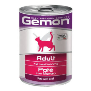 Monge Hrana Umeda Pentru Pisici, Gemon Adult, Pate Cu Vita, 400 g