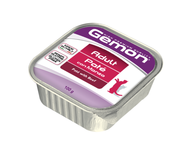 Monge Hrana Umeda Pentru Pisici Gemon Adult, Pate Cu Vita, 100 g