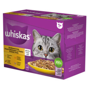 Whiskas Hrana Umeda Pentru Pisici, Whiskas Delicii, Adult, Pasare In Aspic, 12x100 g
