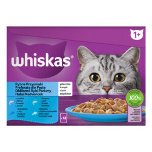 Whiskas Hrana Umeda Pentru Pisici, Whiskas Adult, Preferate Din Peste In Aspic,12x85 g