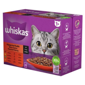 Whiskas Hrana Umeda Pentru Pisici, Whiskas Adult, Mese Clasice In Sos, 12x85 g