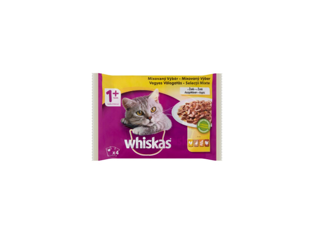 Whiskas Hrana Umeda Pentru Pisici, Whiskas Adult, Selectii De Pasare In Sos, 4x85 g
