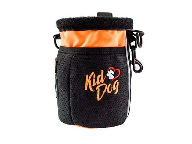 KidDog Gentuta Multifunctionala 3 In 1 Pentru Recompense, Cu Pungi Igienice, 17 x 11 cm, Portocaliu Neon/Negru, A17620 - imagine 3