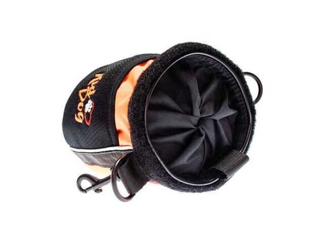 KidDog Gentuta Multifunctionala 3 In 1 Pentru Recompense, Cu Pungi Igienice, 17 x 11 cm, Portocaliu Neon/Negru, A17620