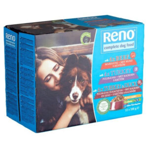 Reno Hrana Umeda Pentru Caini, Reno Adult, Mix Carne, 12x100 g