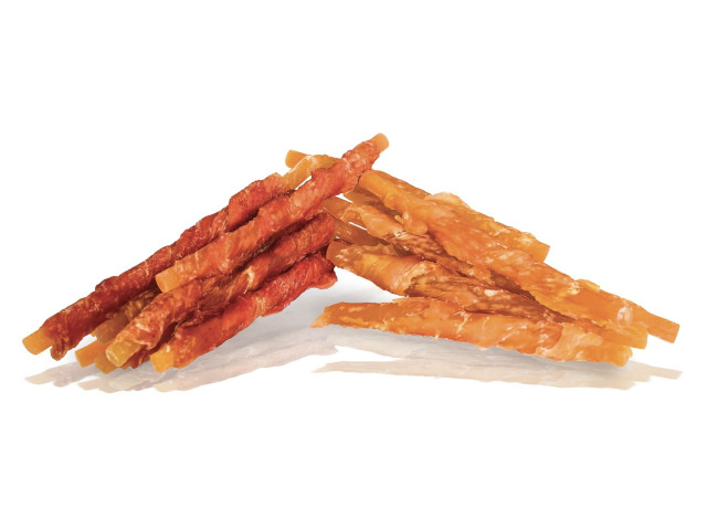 KidDog Recompense Pentru Caini, Mix, Betisoare De Morcov Invelite Cu Pui Si Rata, 250 g, A04598