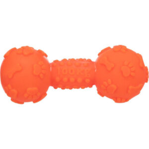 Trixie Jucarie Pentru Caini, Gantera, Vinil, 15 cm, Portocaliu, 3361