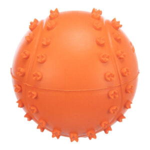 Trixie Jucarie Pentru Caini, Minge, Cauciuc, Cu Sunet, 6 cm, Portocaliu, 34841