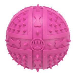 Trixie Jucarie Pentru Caini, Minge, Cauciuc, Cu Sunet, 9 cm, Roz, 34842