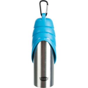 Trixie Flacon Cu Castron Pentru Apa, Otel Inoxidabil/Plastic, Portabila, 0.75 l, Diverse Culori, 24606