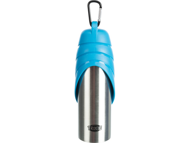 Trixie Flacon Cu Castron Pentru Apa, Otel Inoxidabil/Plastic, Portabila, 0.75 l, Diverse Culori, 24606