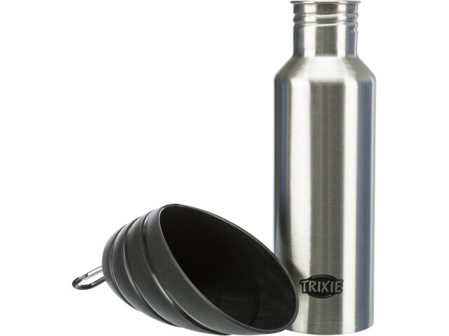 Trixie Flacon Cu Castron Pentru Apa, Otel Inoxidabil/Plastic, Portabila, 0.75 l, Diverse Culori, 24606 - imagine 11
