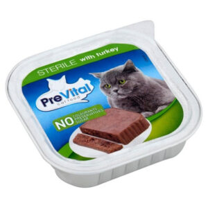 PreVital Hrana Umeda Pentru Pisici, Prevital Steril, Pate Cu Curcan, 100 g