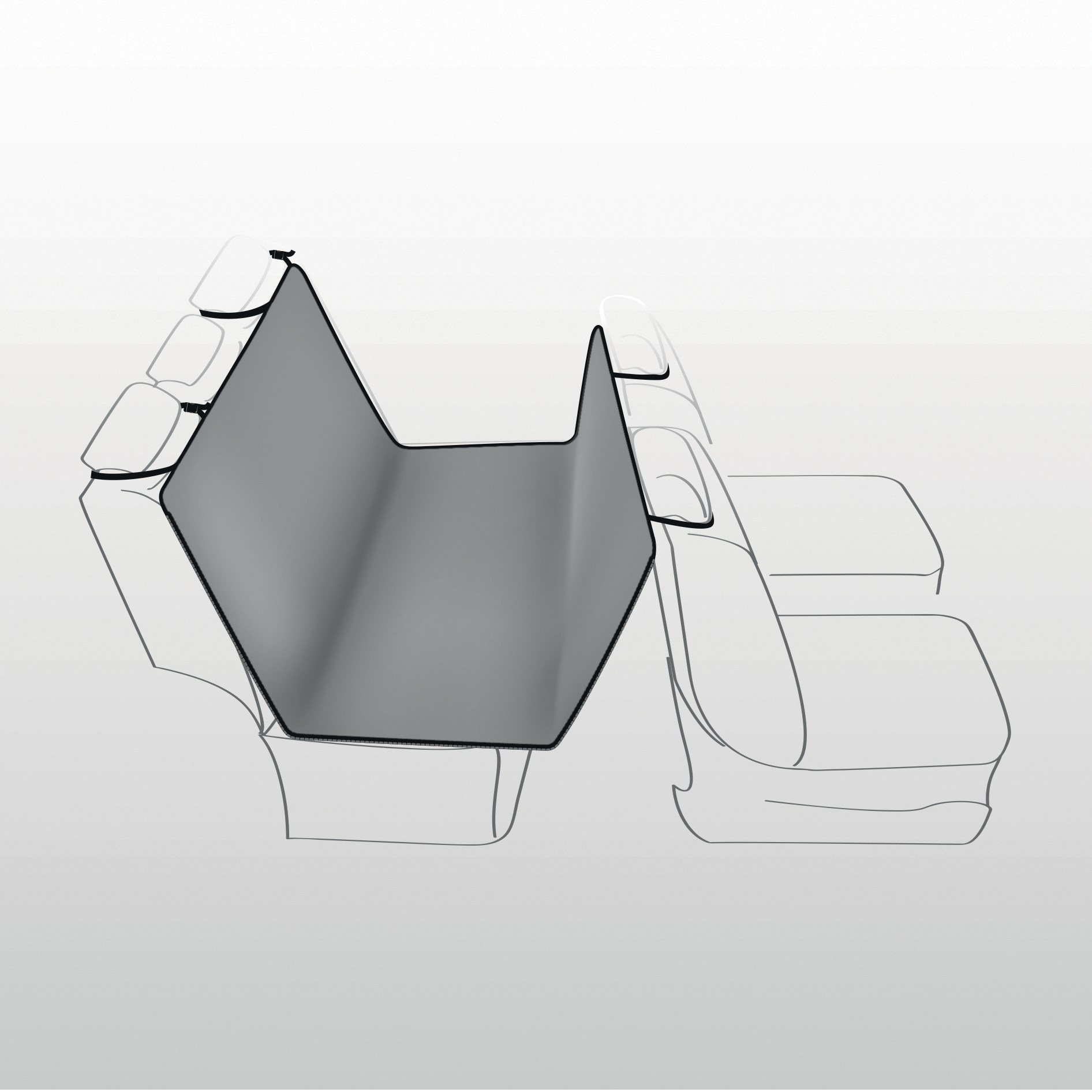 Trixie Husa Protectie Bancheta Auto, 1.45x1.60 m, Gri/Negru, 1313 - imagine 5