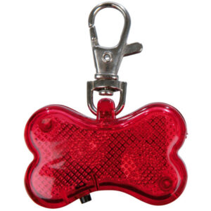 Trixie Flasher Cu Adresier, Forma De Os, 4.5x3 cm Rosu 1342