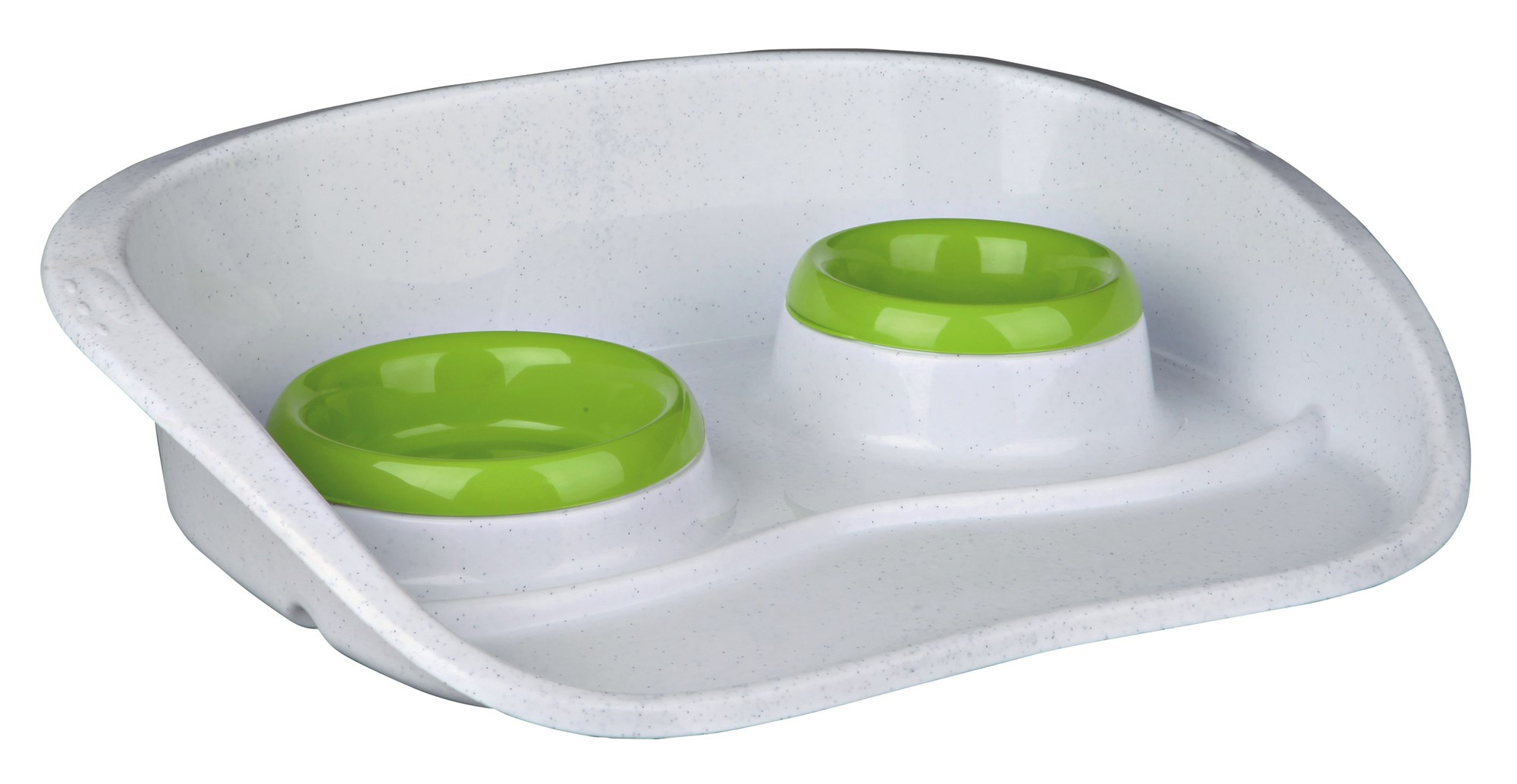 Trixie Set 2 Castroane Cu Suport, Plastic, 0.25 l/ 9 cm & 0.3 l/ 11 cm/46x11x30 cm, Diverse Culori, 24721 - imagine 4