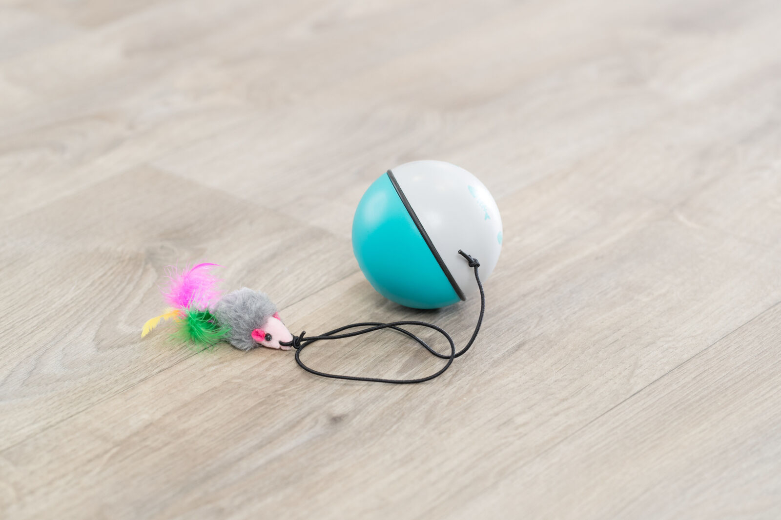 Trixie Jucarie Pentru Pisici, Turbinio Minge Cu Motor Si Soarece Pe Banda Elastica, 9 cm, 4564 - imagine 12