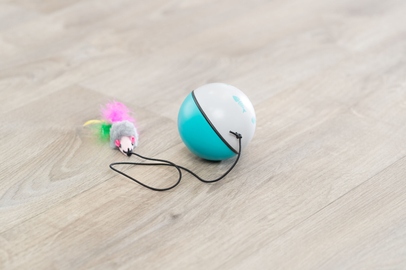 Trixie Jucarie Pentru Pisici, Turbinio Minge Cu Motor Si Soarece Pe Banda Elastica, 9 cm, 4564 - imagine 10