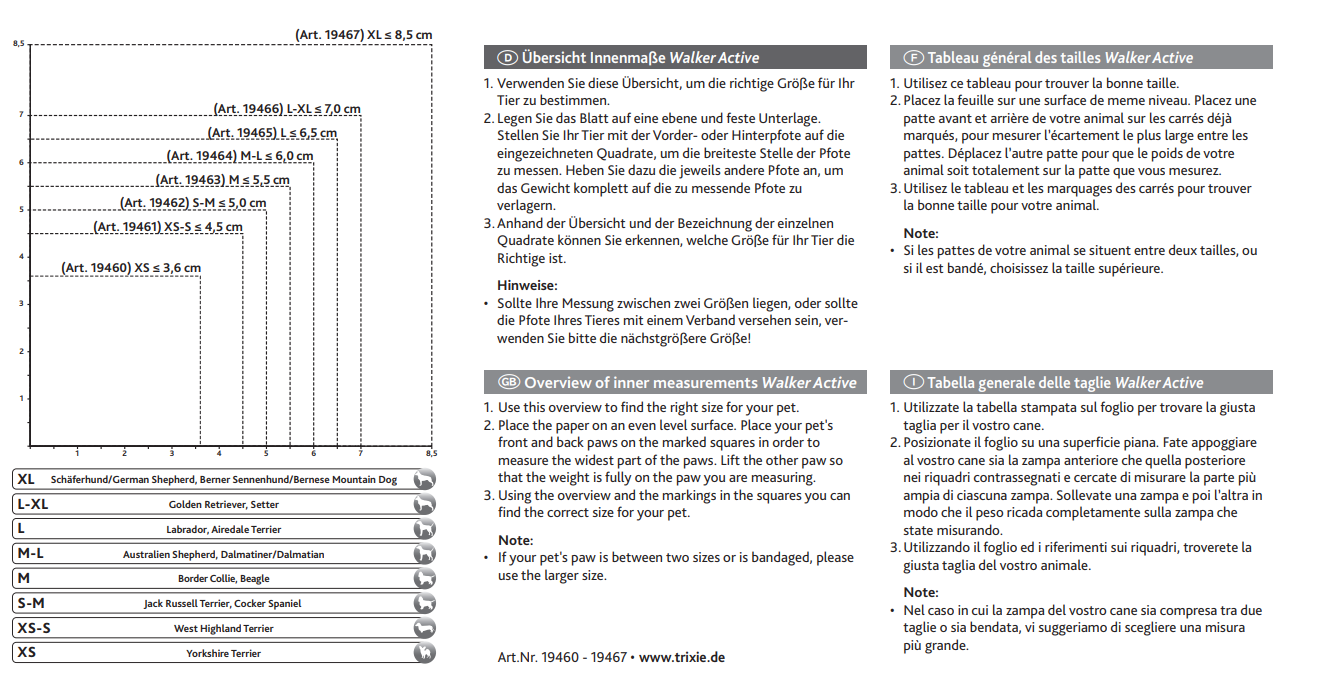 Trixie Pantofi Walker Active, Cu Talpa Robusta, S-M, 2 buc, Negru, 19462 - imagine 47
