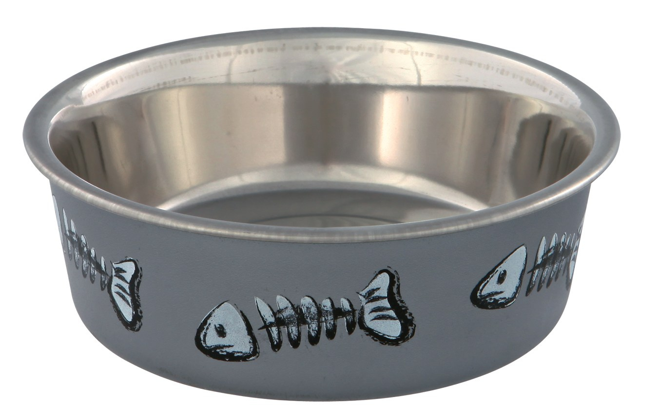 Trixie Castron Inox Cu Invelis Plastic Pentru Pisici, 0.3 l/12 cm, Diverse Culori, 25270 - imagine 5