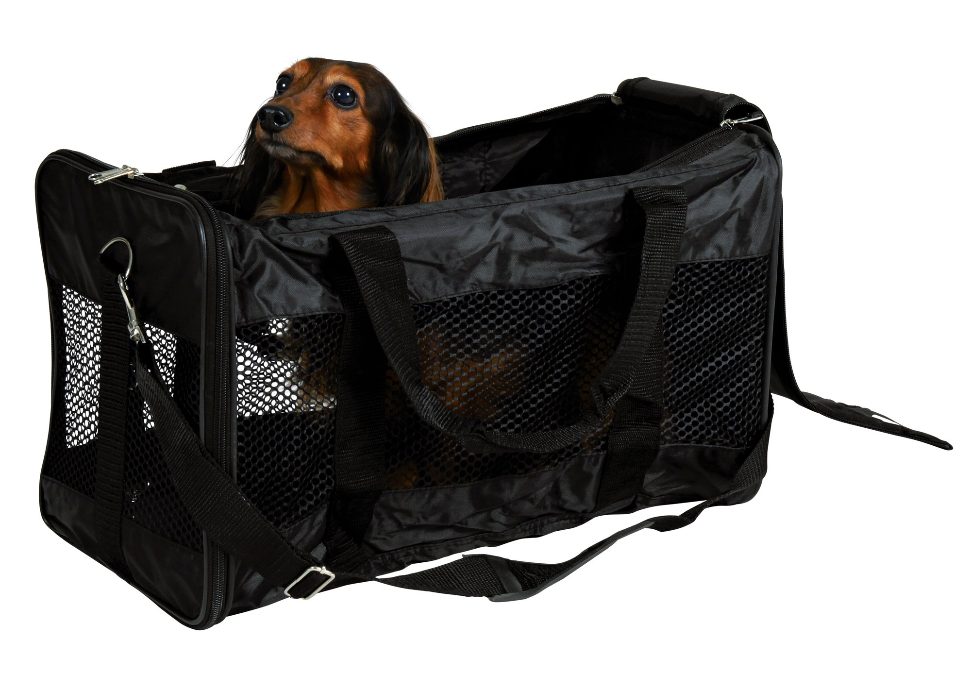 Trixie Geanta De Transport, Ryan, 26x27x47 cm, Pana la 6 kg, Negru, 28841 - imagine 4
