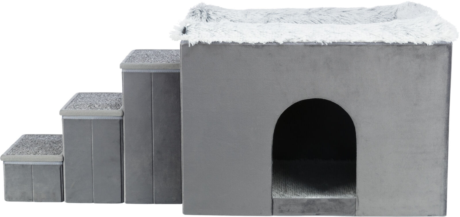 Trixie L(-22%)Culcus Harvey Cu Trepte, 135x47x50 cm, Gri/Alb/Negru, 38039 - imagine 22