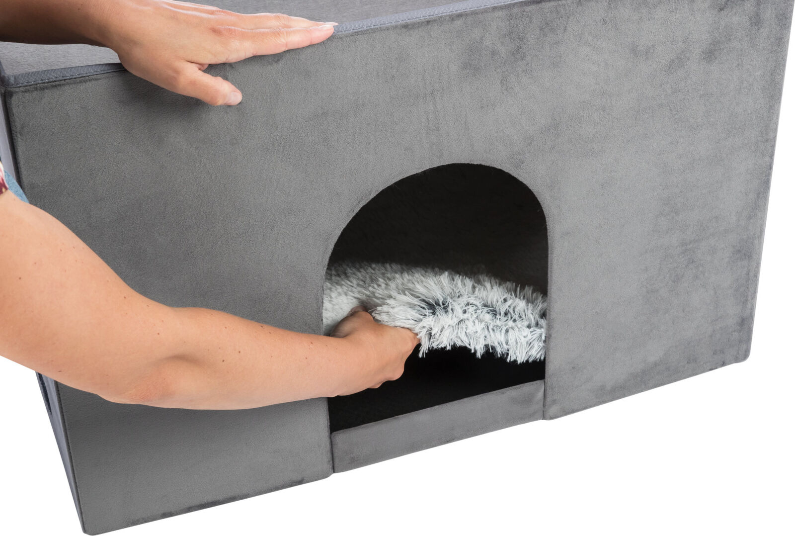 Trixie L(-22%)Culcus Harvey Cu Trepte, 135x47x50 cm, Gri/Alb/Negru, 38039 - imagine 18