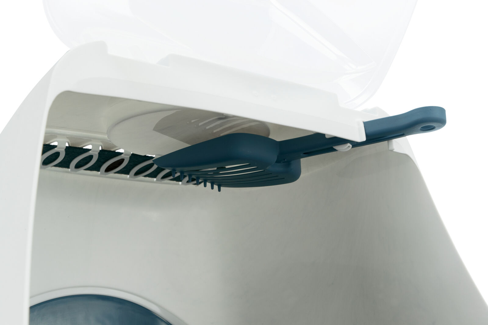 Trixie Litiera Vico Open Top, Cu Capac Si Lopatica, 40x40x56 cm, Albastru/Alb, 40341 - imagine 15