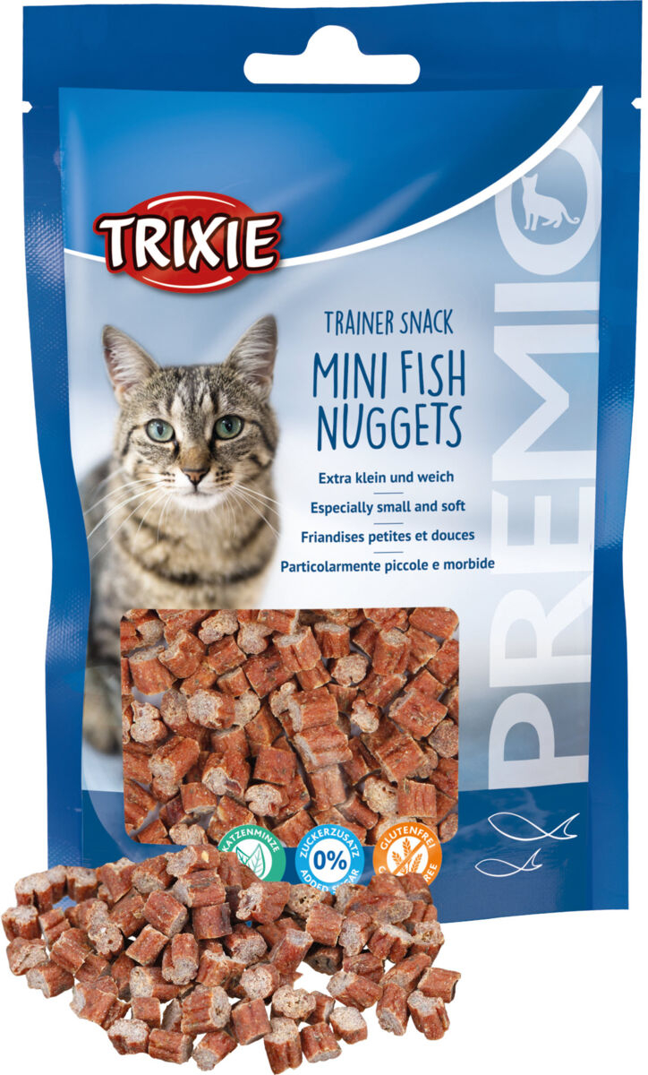 Trixie Recompense Pentru Pisici, Premio Trainer, Mini Nuggets Cu Peste/Pui/Catnip, 50 g, 42741 - imagine 6