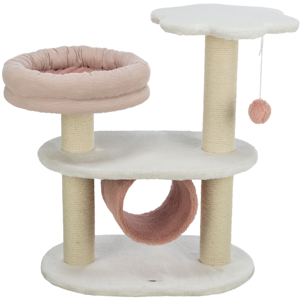 Trixie Ansamblu Cat Tree Isabella, 58x38x70 cm, Alb/Roz Antic, 44472 - imagine 13