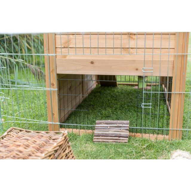 Trixie Cusca De Exterior Pentru Rozatoare, Cu Spatiu De Joaca, Lemn, 151x107x80 cm, Maro, 62335 - imagine 8