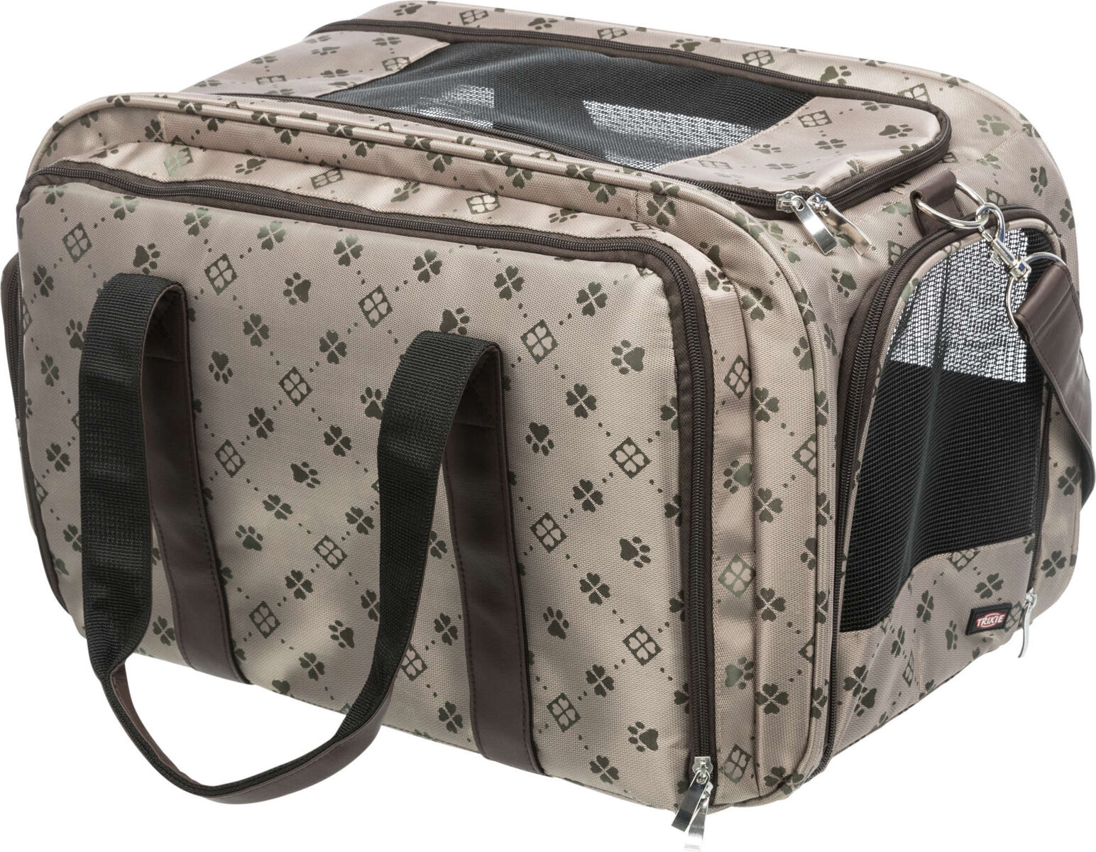 Trixie Geanta De Transport, Maxima, Extensibila, 33x32x54 cm, Pana la 8 kg, Bej/Maro, 28903 - imagine 21