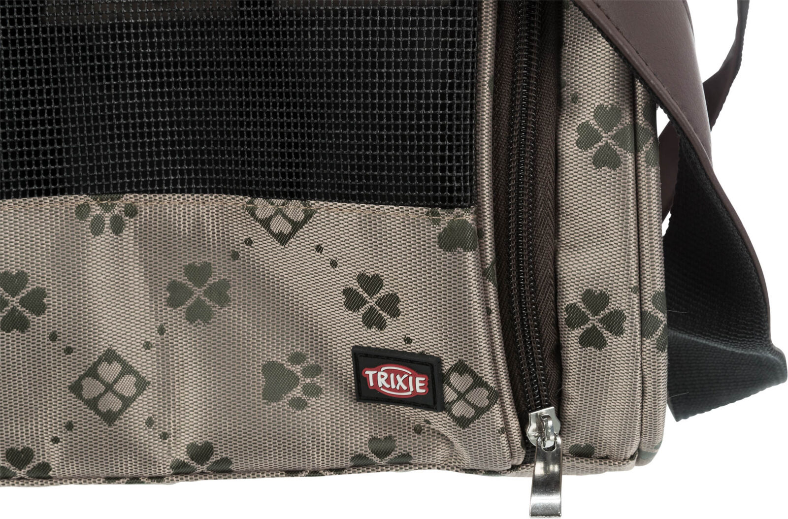 Trixie Geanta De Transport, Maxima, Extensibila, 33x32x54 cm, Pana la 8 kg, Bej/Maro, 28903 - imagine 15