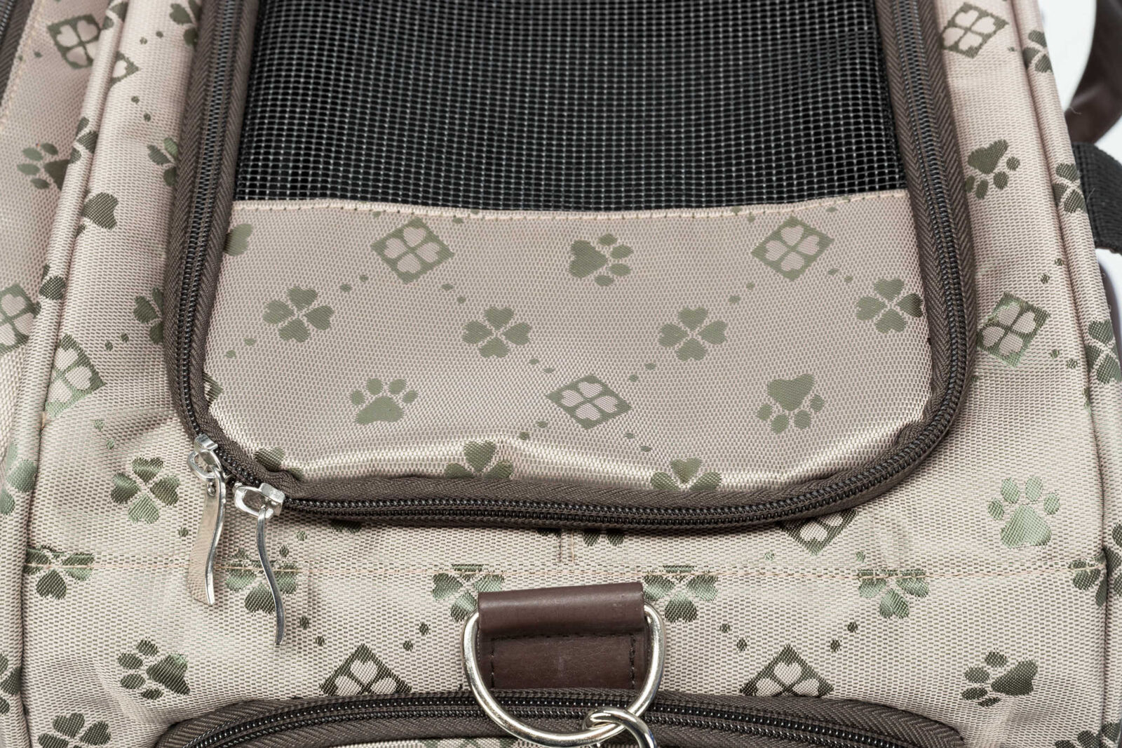 Trixie Geanta De Transport, Maxima, Extensibila, 33x32x54 cm, Pana la 8 kg, Bej/Maro, 28903 - imagine 20