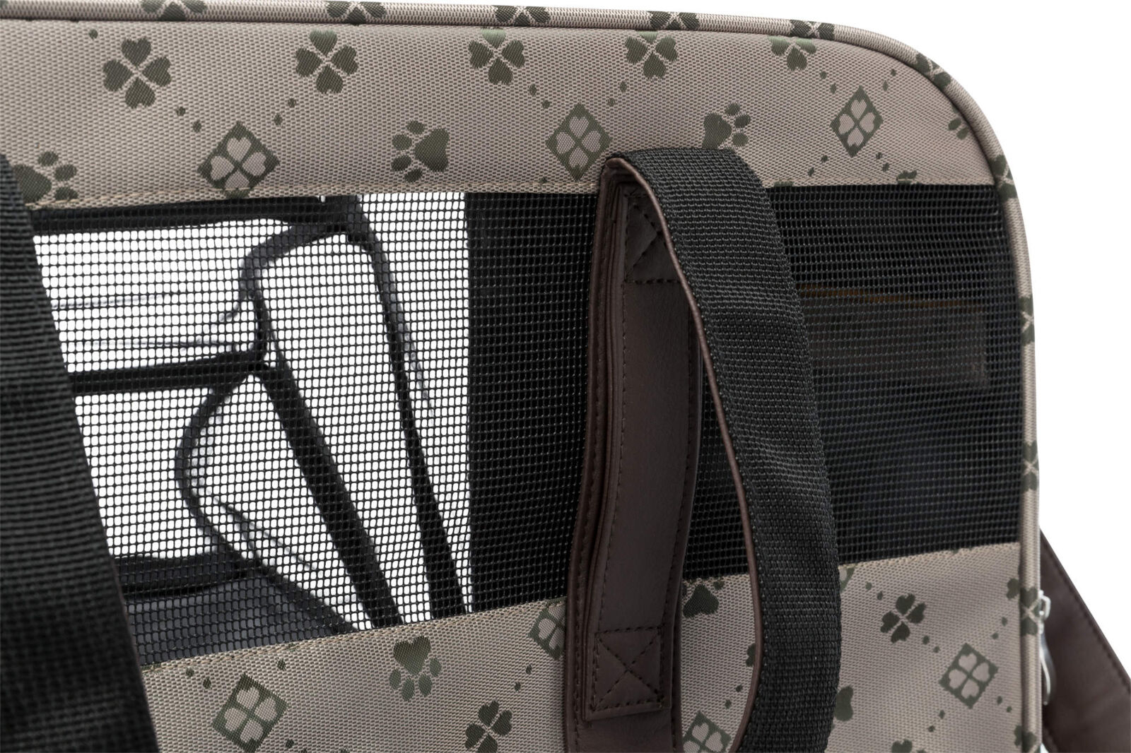 Trixie Geanta De Transport, Maxima, Extensibila, 33x32x54 cm, Pana la 8 kg, Bej/Maro, 28903 - imagine 16